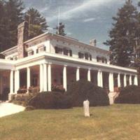 old photo of Greek-style clubhouse