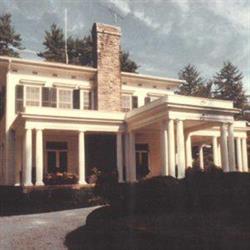 old photo of Greek-style clubhouse